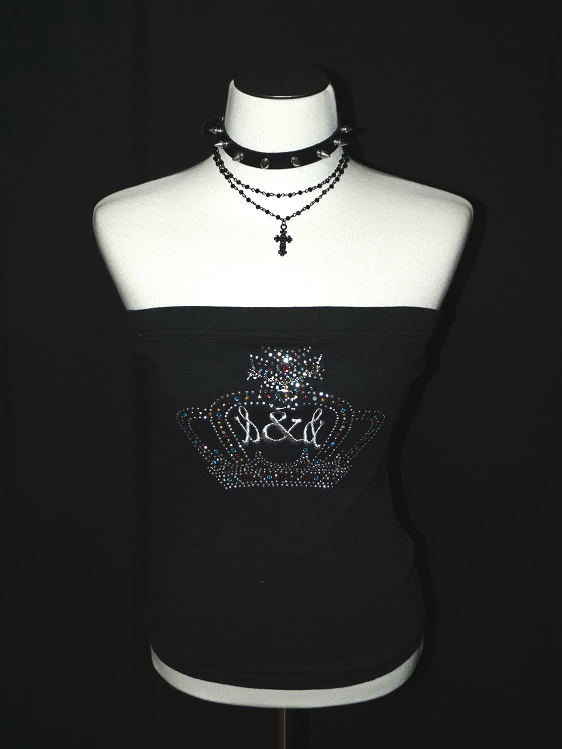 y2k crown rhinestone top  상품이미지4