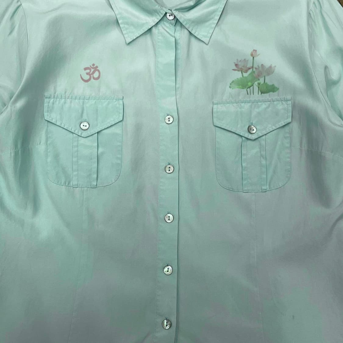 Mint Silk Karma Printing Shirt 상품이미지7