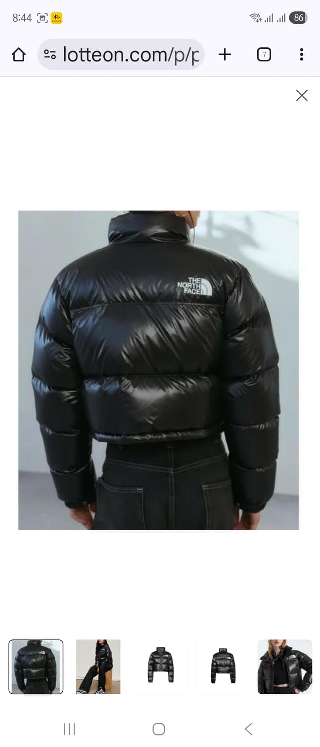 노스페이스 700 블랙 숏패딩 상품이미지2