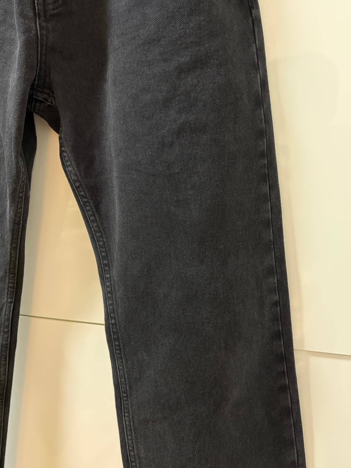 에잇디비전 워시드 블랙 팬츠 - 세미 플레어 핏 상품이미지5