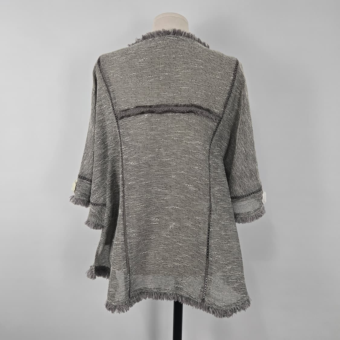 0190 듀엘 트위드 숏 기장 마 블랜딩 블라우스55 상품이미지2