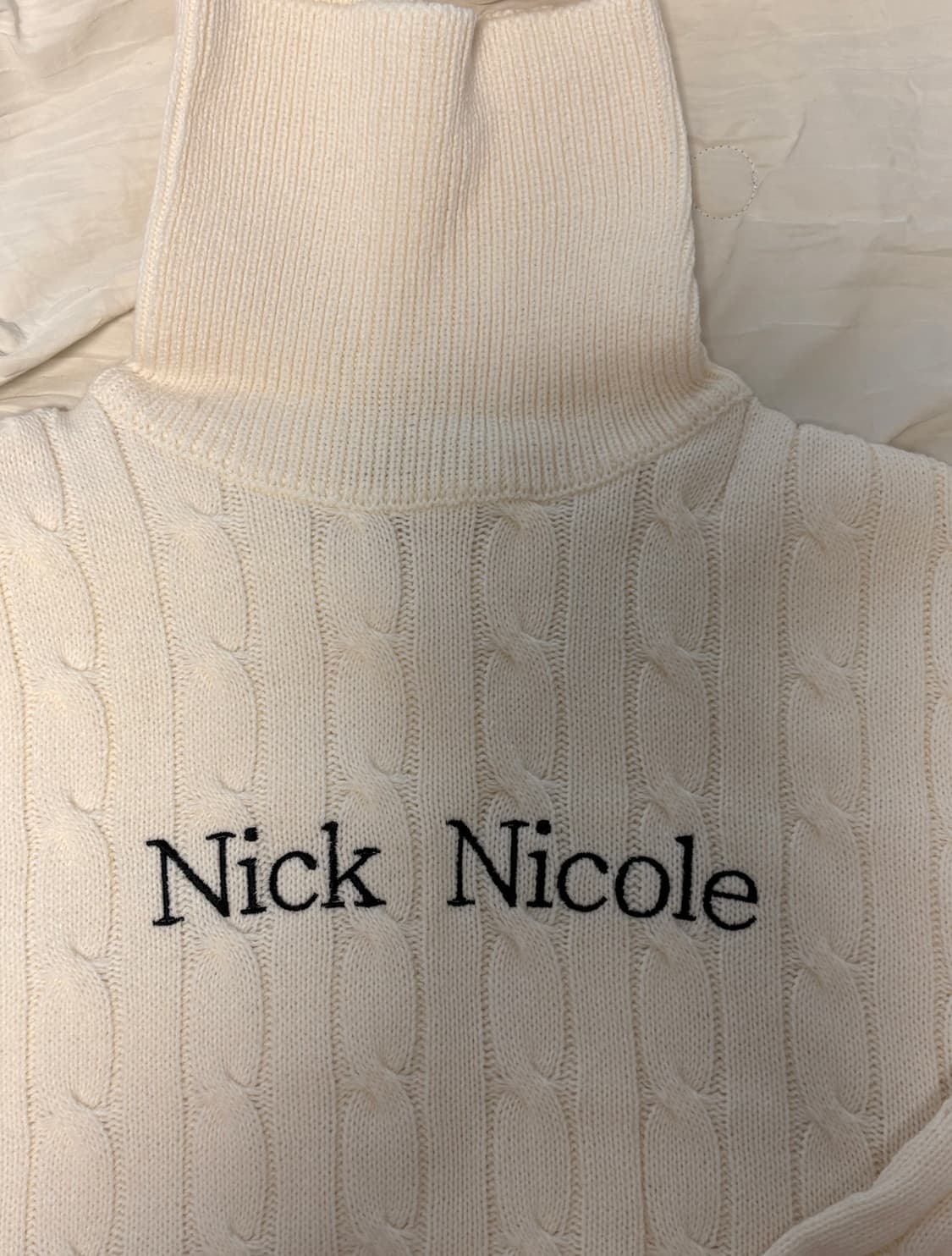 닉앤니콜 터틀넥 니트- 크림 상품이미지2