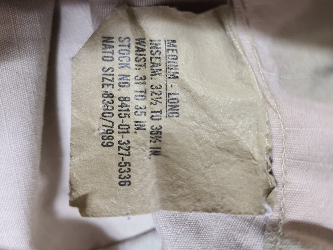 미군군복 사막 전투복 세트 상품이미지8