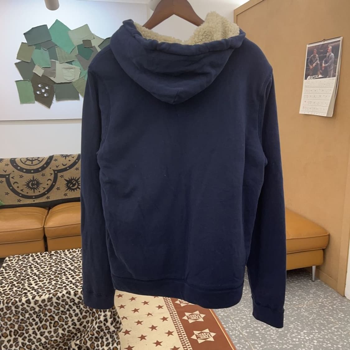 아베크롬비 캐주얼 레트로 스펠로고 양털 후드집업 L C08774 상품이미지4