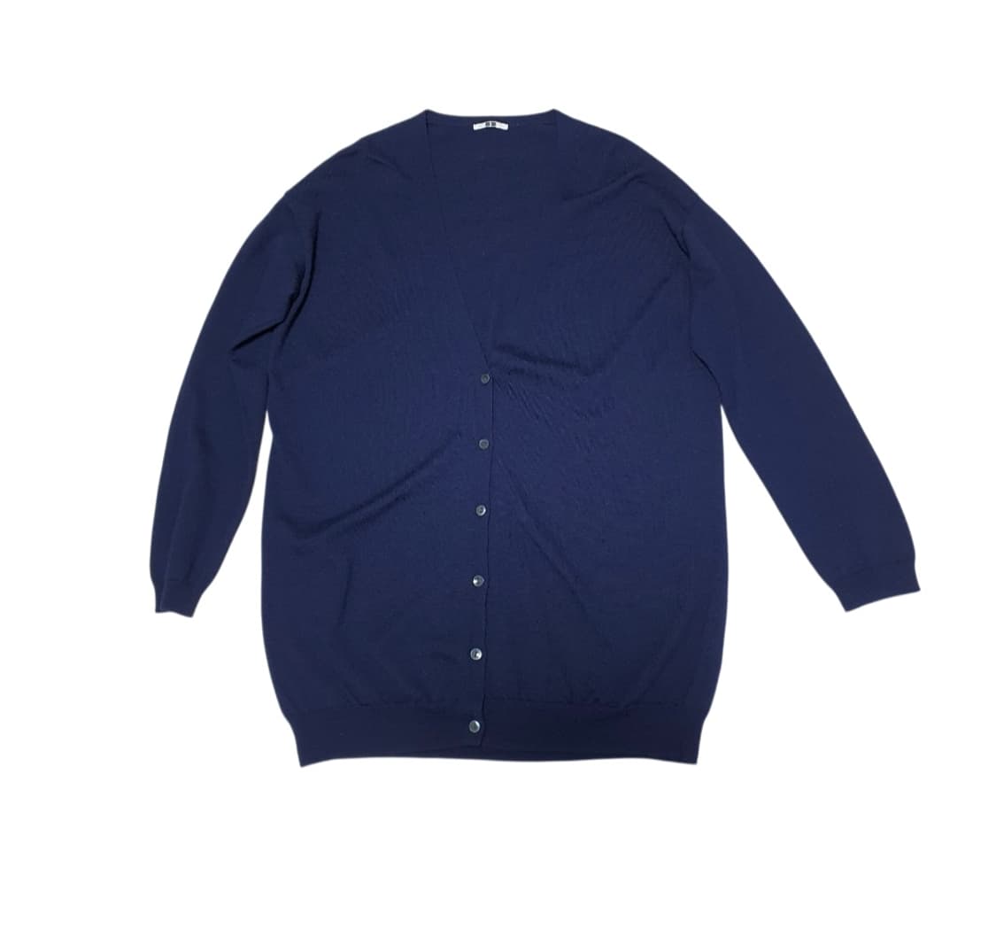 유니클로 울100 하프롱 가디건 L  55 반~66반 상품이미지3