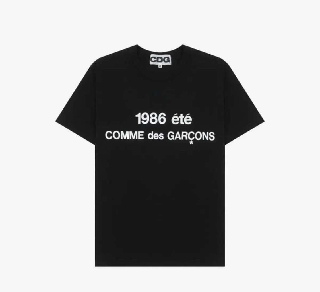 [xxl] CDG 1986 꼼데가르송 티셔츠 블랙 상품이미지1