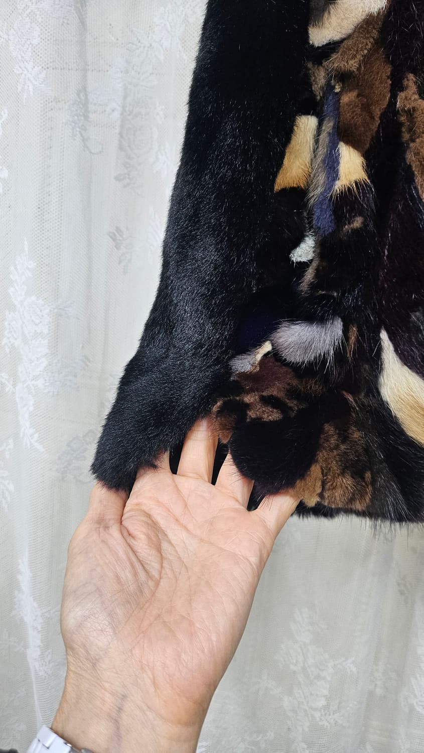 밍크 믹스컬러 조합 베스트 조끼 상품이미지3