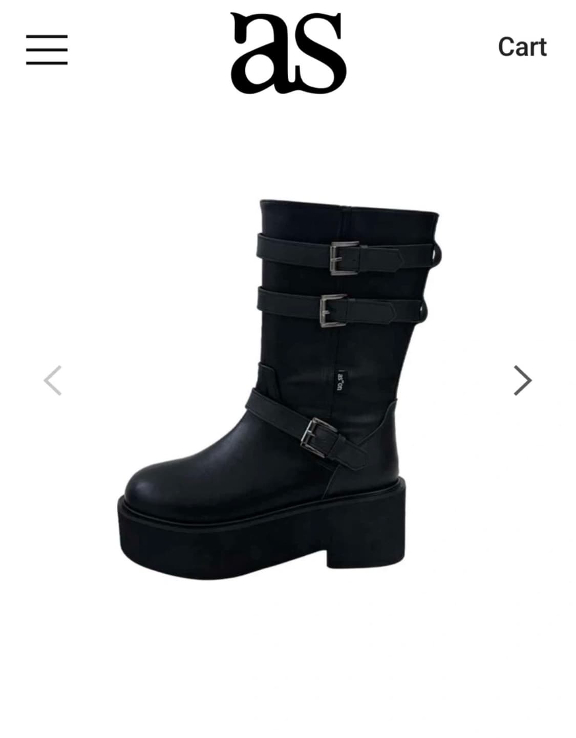 [235] 애즈온 마야 미디 버클 부츠 블랙 상품이미지1