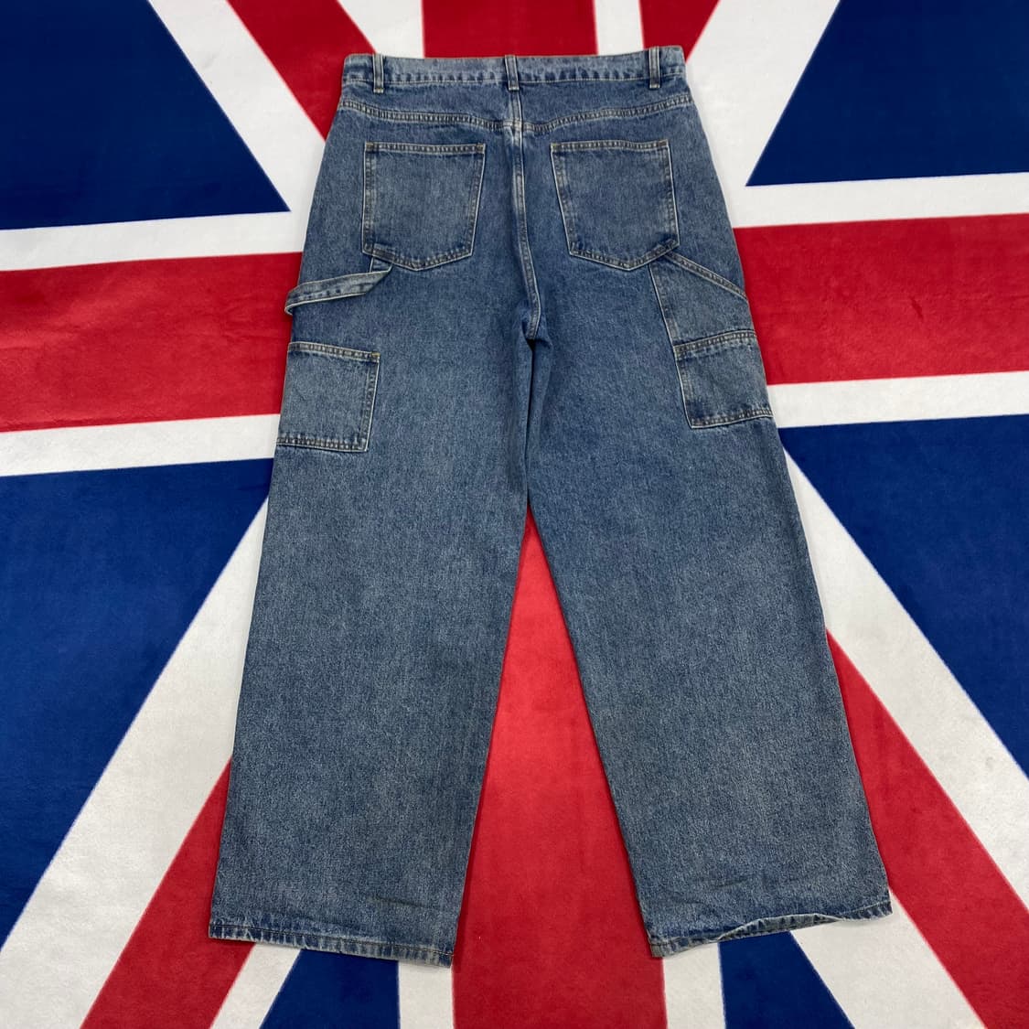빈티지 데님 카펜터팬츠 실측34 상품이미지4