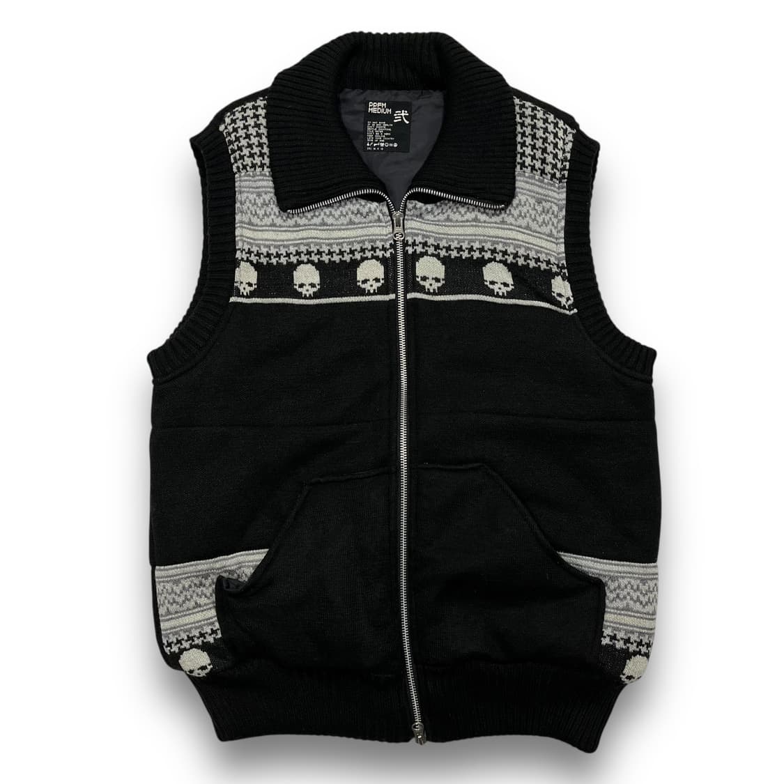 PPFM 00s Skull Pattern Two-Way Vest 상품이미지3
