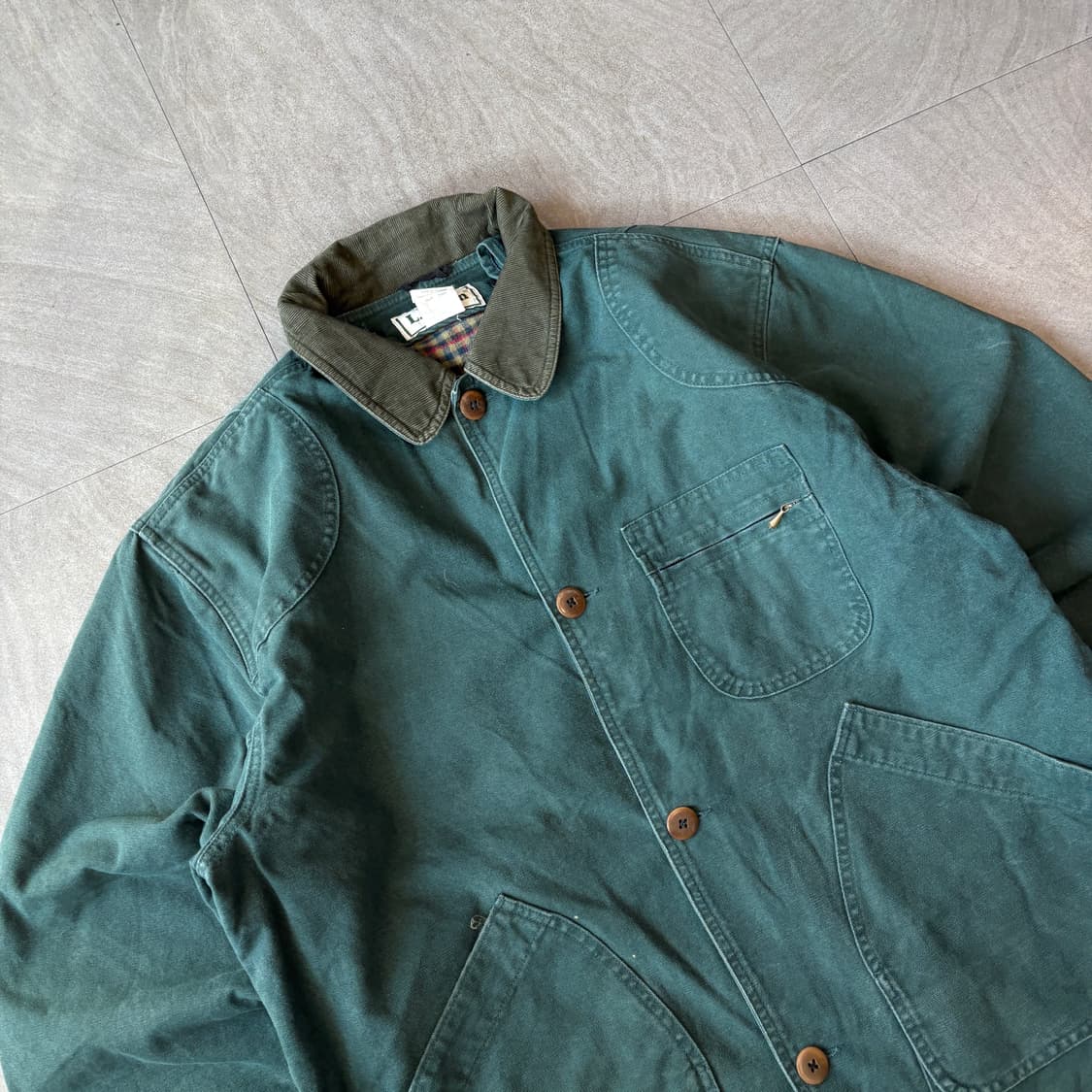 90s L.L.bean 엘엘빈 카키 헌팅 자켓 상품이미지2