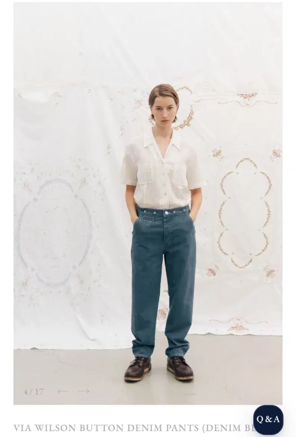 비아플레인 VIA WILSON BUTTON DENIM PANTS s사이즈 상품이미지6