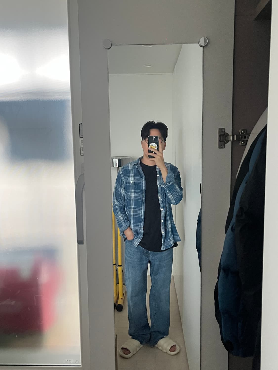 폴로 랄프로렌 플란넬 투포켓 블루 셔츠 L (100) 상품이미지9