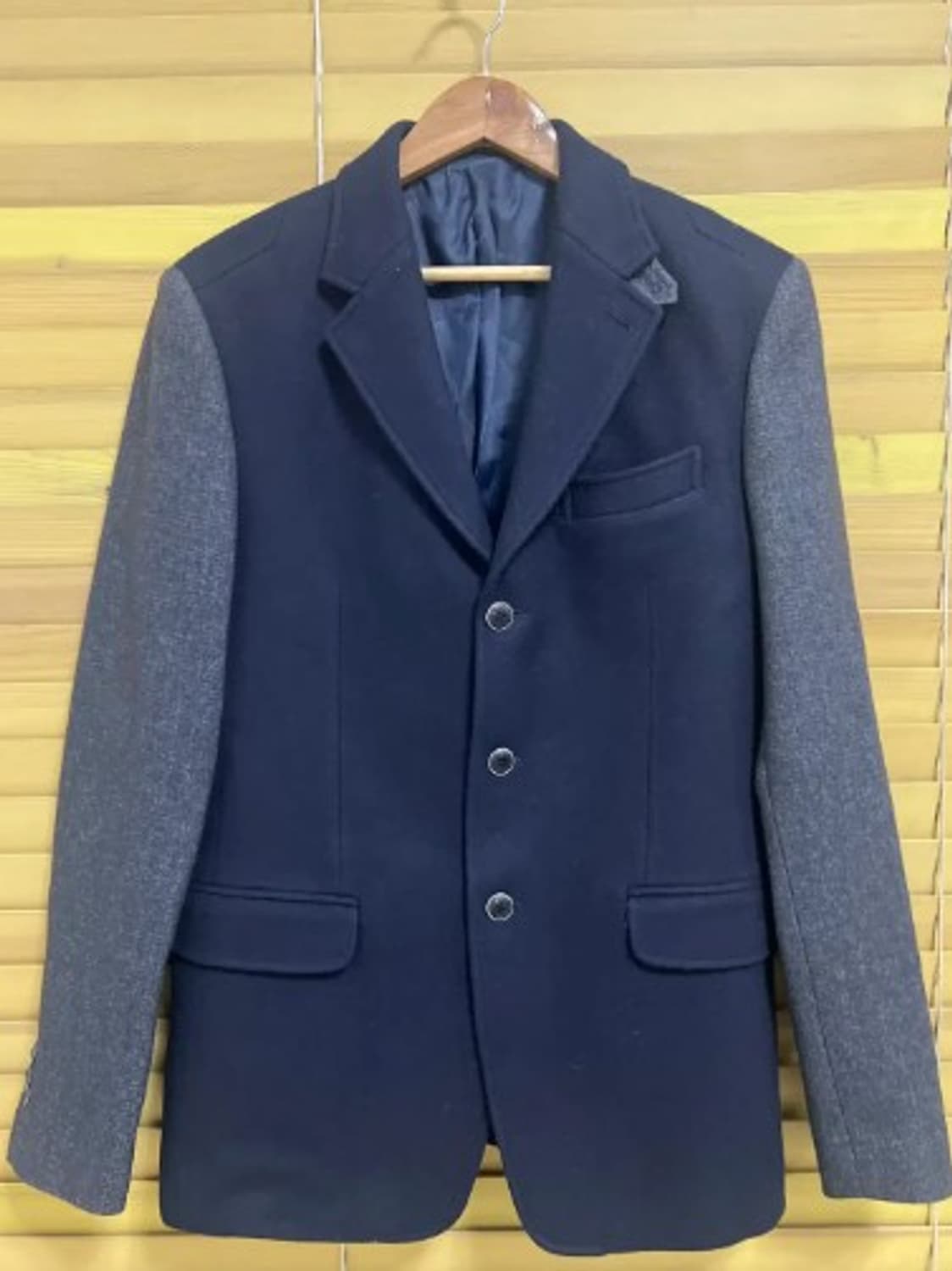 지오송지오 남성 네이비배색울자켓 105 상품이미지2