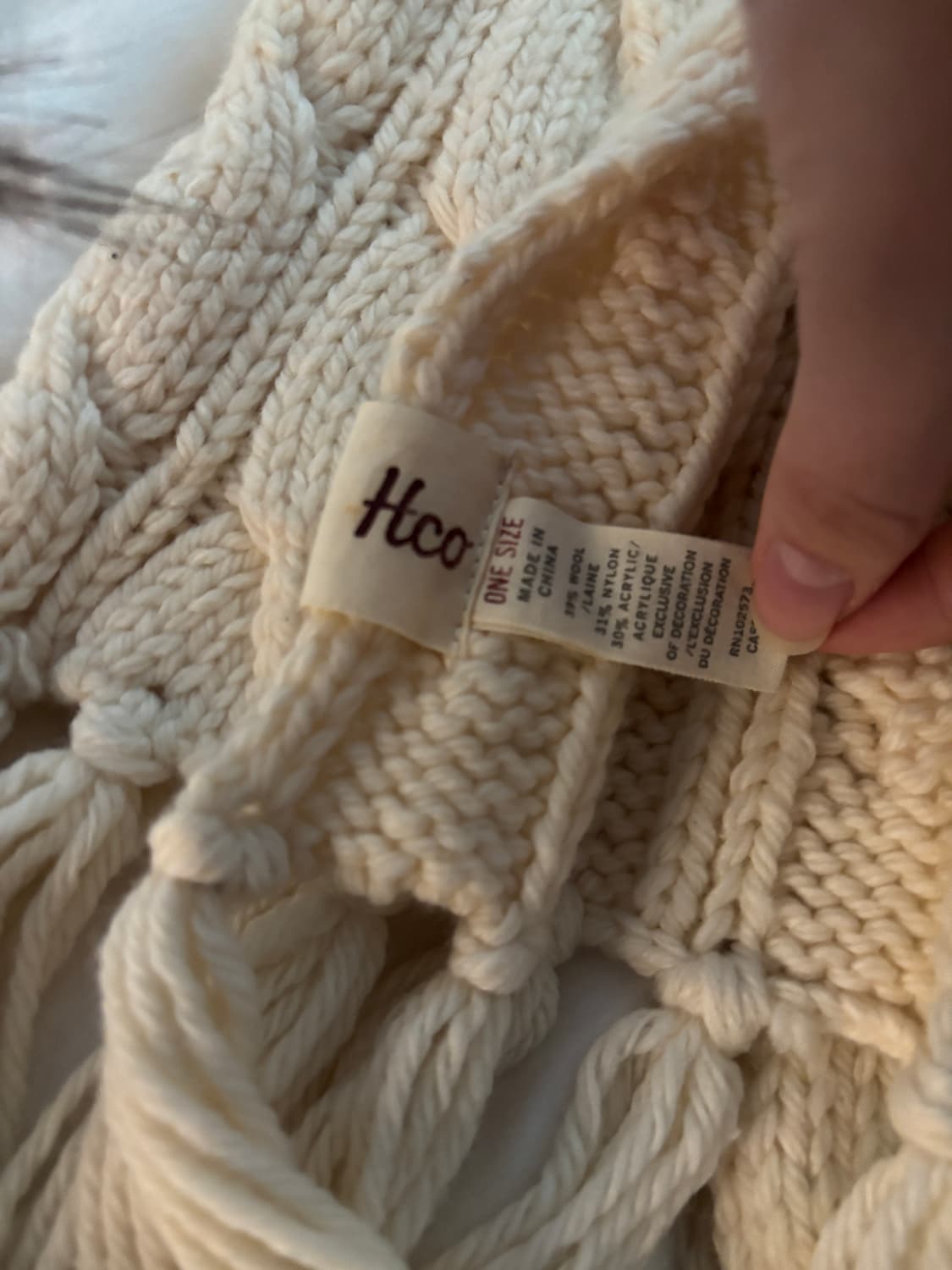 홀리스터 화이트 꽈배기 목돌이 상품이미지2