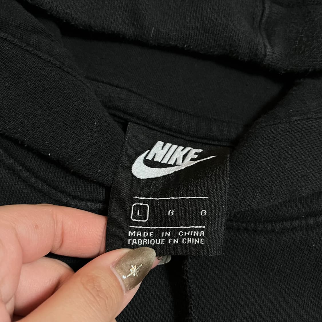 [정품] 나이키 블랙 푸츄라 후드티 [ L ] 상품이미지5