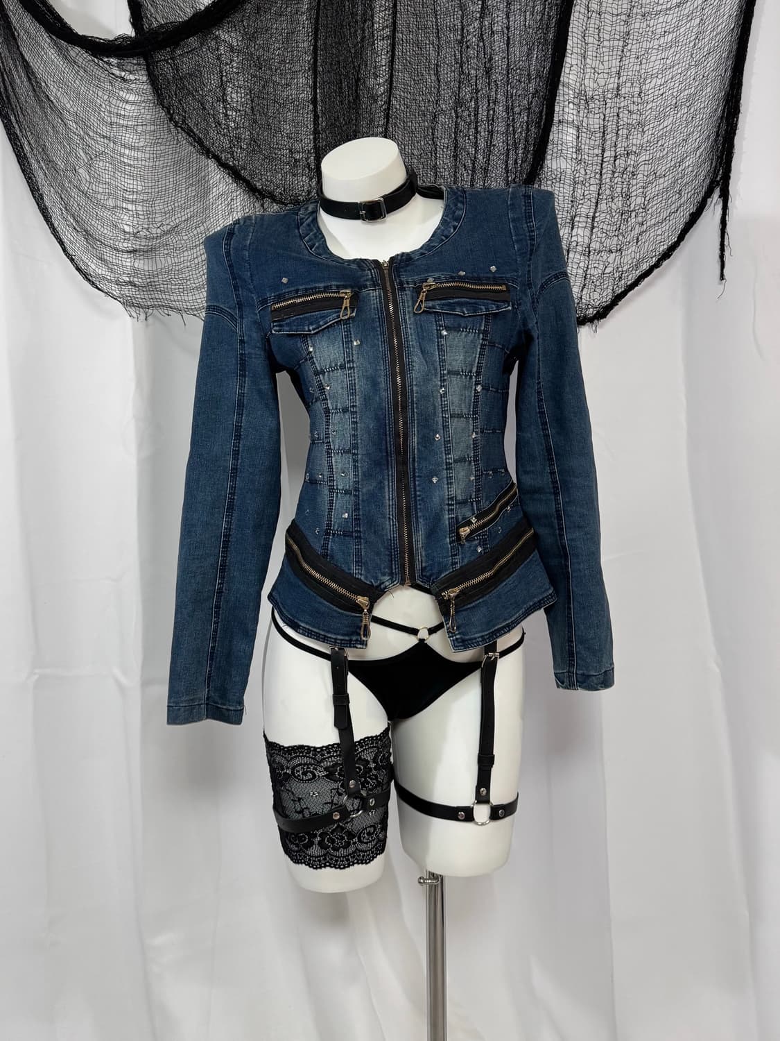 denim zipper jacket 상품이미지1