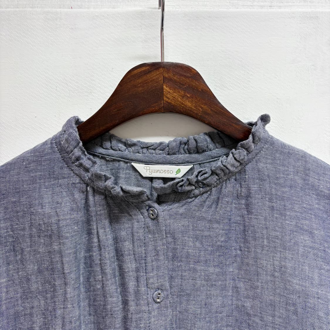 pyumosso 코튼 프릴 모리걸 긴팔 블라우스 M JPN 상품이미지3