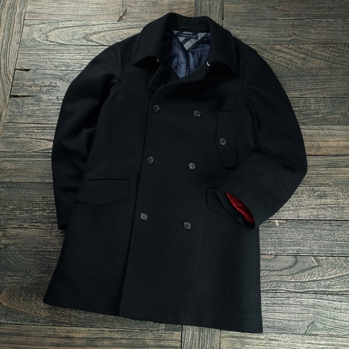 [타미힐피거] 모직 피코트 블랙 M18608 상품이미지1