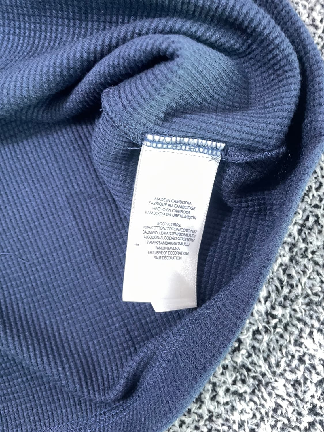 빈티지9. (새상품) 폴로랄프로렌 와플 롱슬리브 긴팔 티셔츠 네이비 상품이미지4