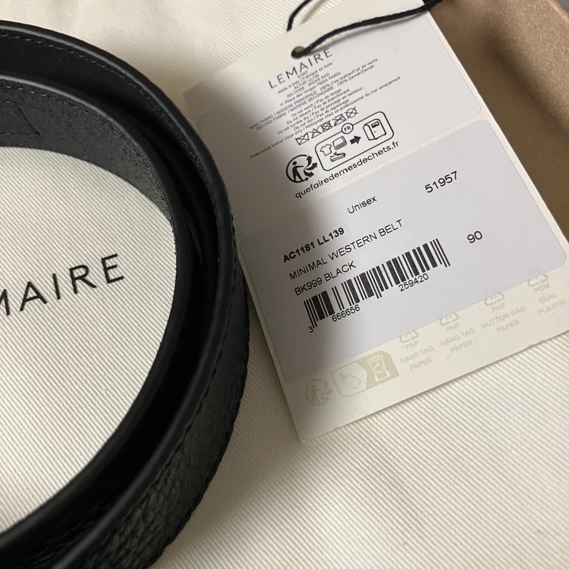 (90) 르메르 웨스턴 벨트 그레인레더 상품이미지2