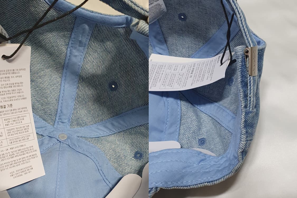 데님블루 CK 캘빈클라인 워싱 데님 볼캡 모자 상품이미지7