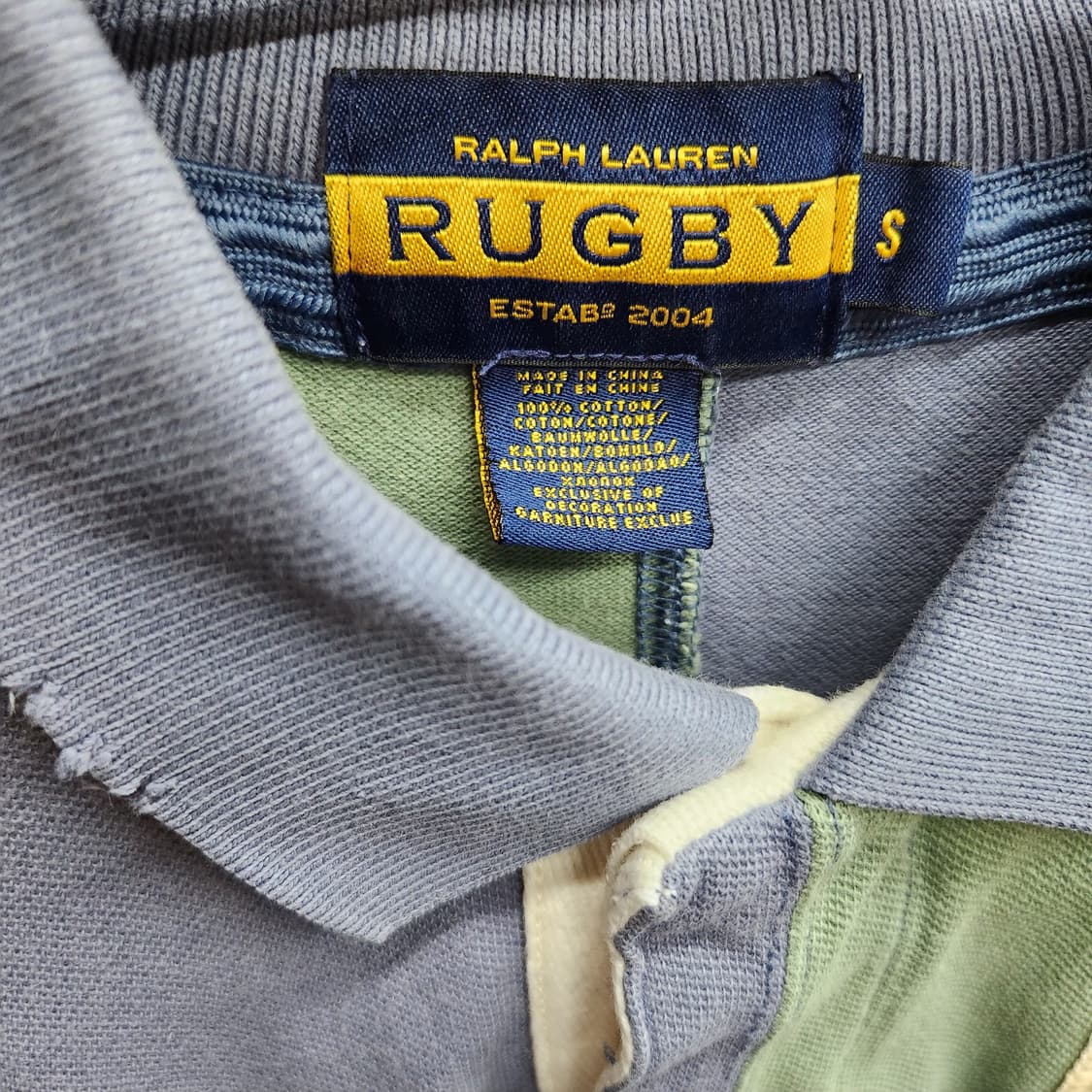랄프로렌 럭비 쿼터 패널배색 빈티지 반팔카라 S(M) 남여공용 상품이미지6