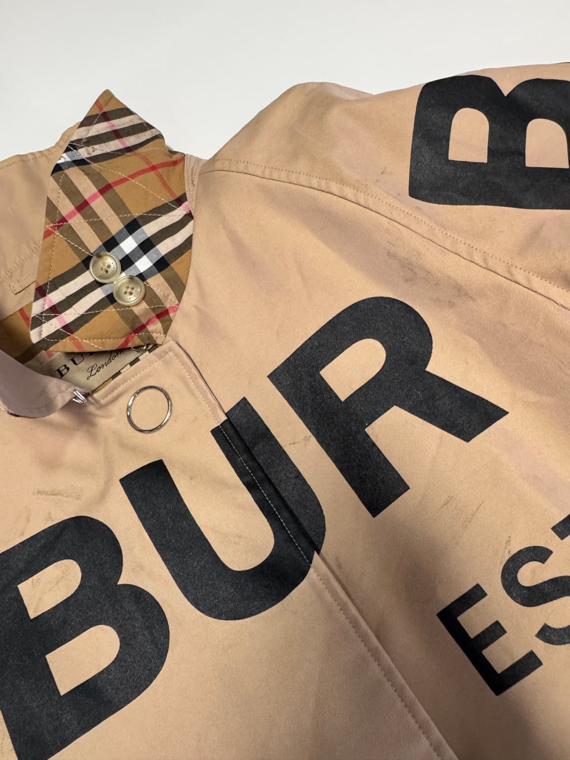 정품!! 여성 버버리 호스페리 프린팅 트렌치 코트 상품이미지6