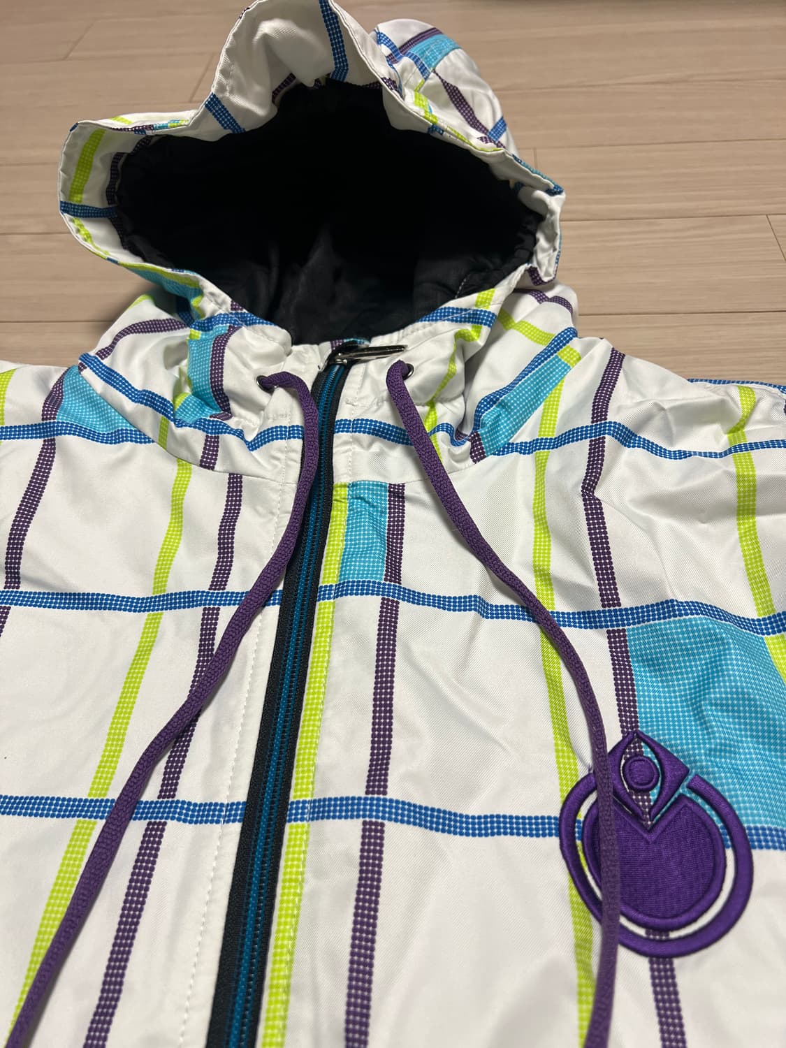 노미스(nomis) 스노우 자켓 화이트 체크 패턴 / XL 상품이미지5