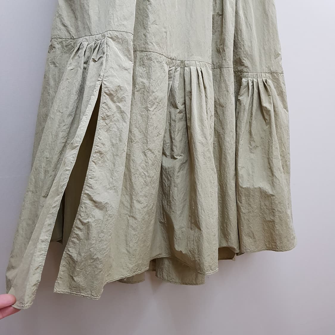 한섬 TIME 타임 2021 셔츠형 티어드 롱 원피스 F사이즈 상품이미지4