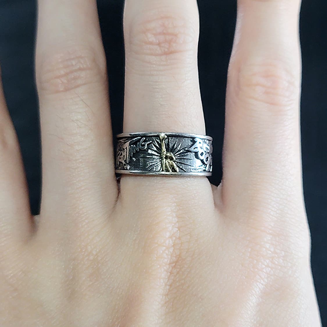 Godpunch 실버 남자 엔틱 빈티지 명품 용기 주먹 반지 상품이미지7