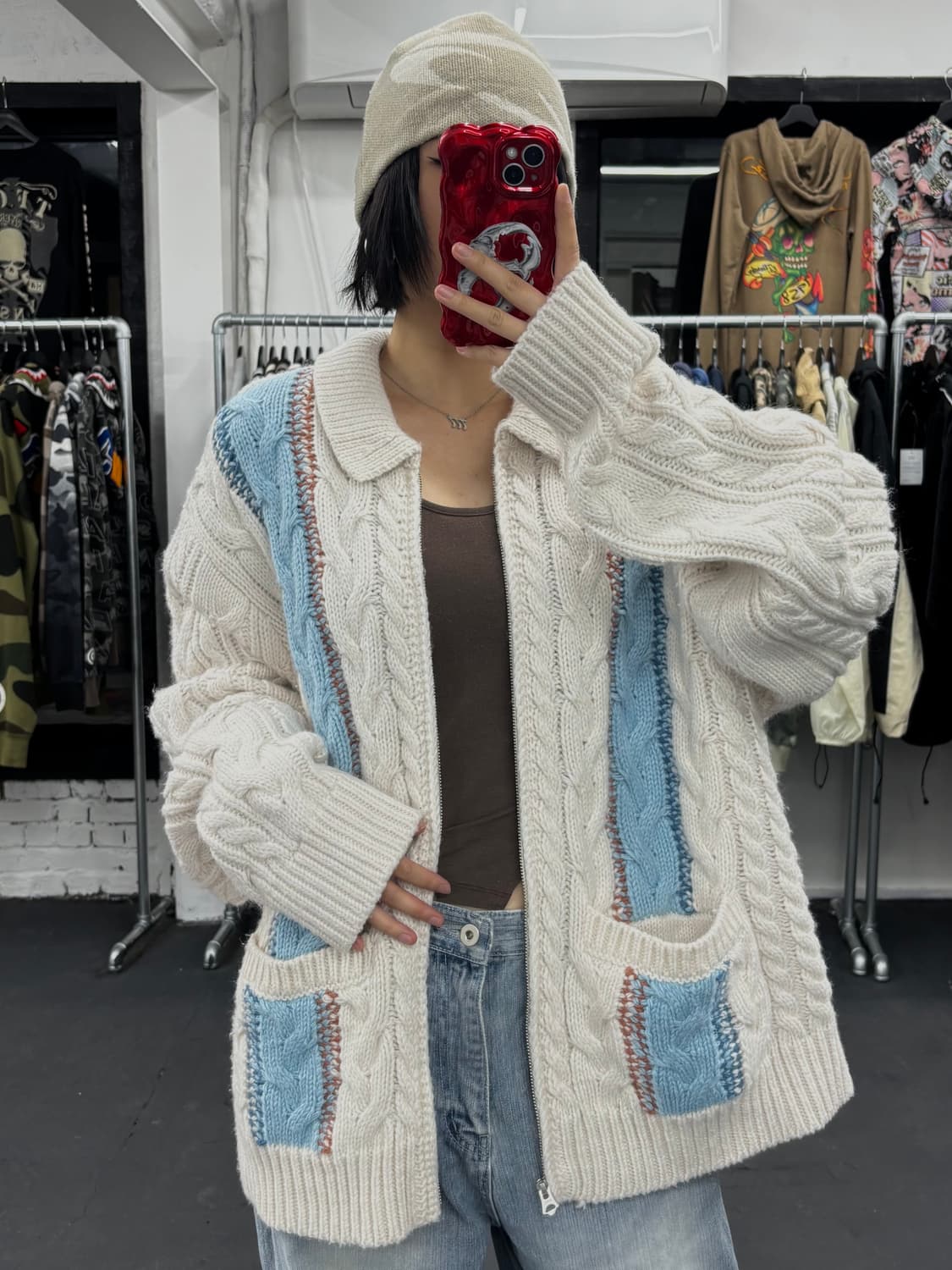 오베이 에즈라 집업 가디건 상품이미지2