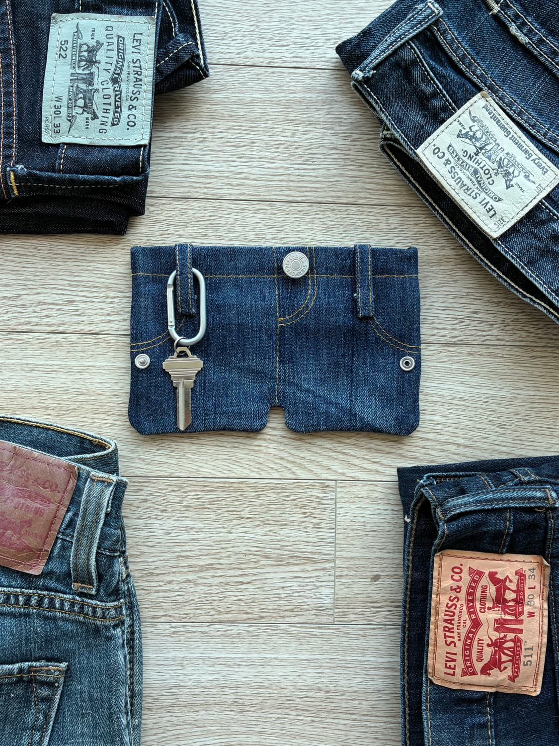 Levi's 504 demin patch Remake wallet 상품이미지3