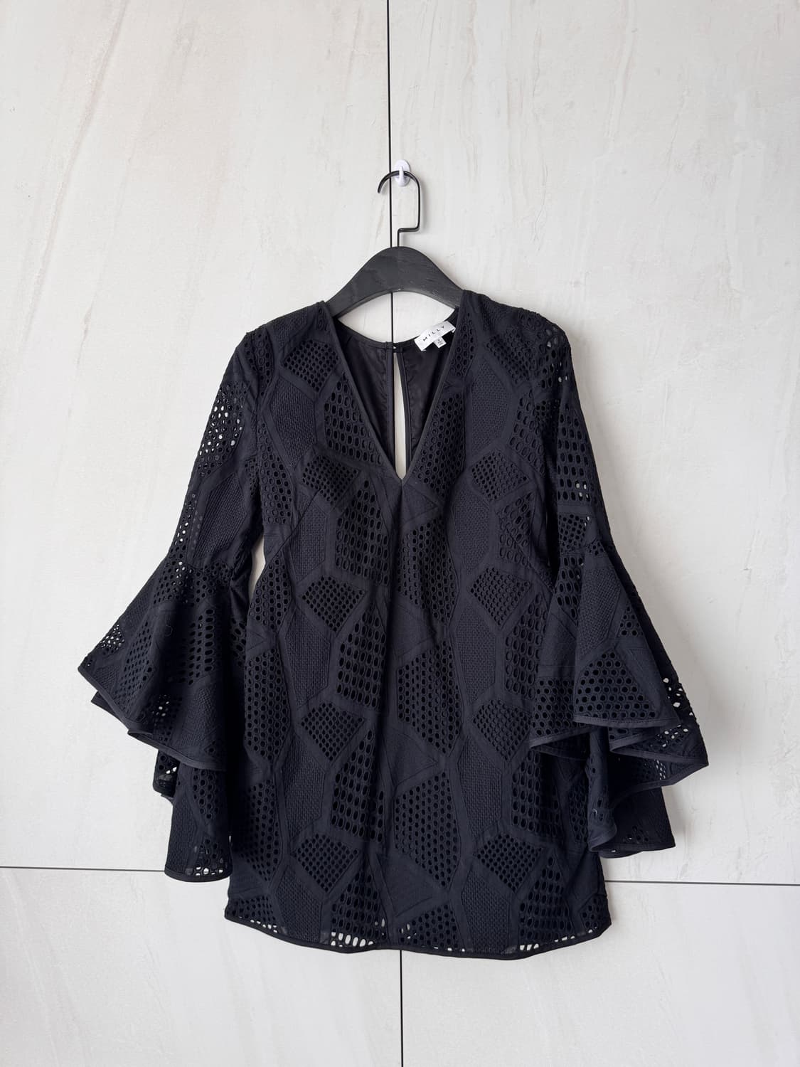 새상품 Milly 블랙 레이스 프릴 블라우스&미니 원피스 Size 2 상품이미지9