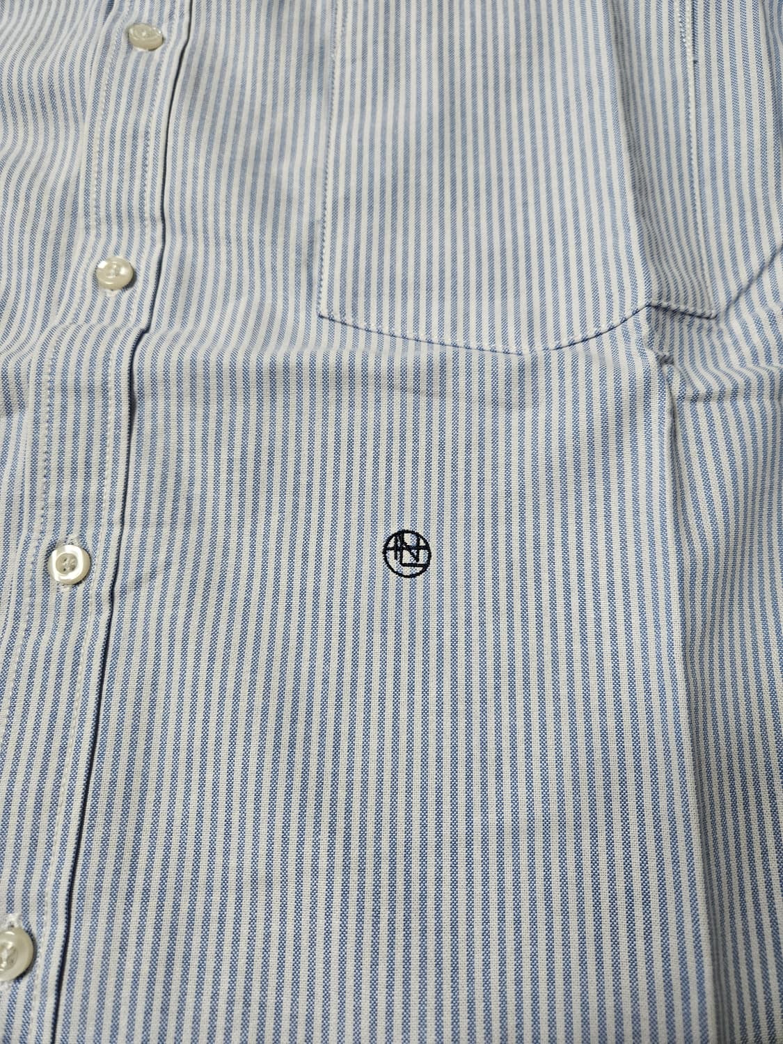 나나미카 블루 스트라이프 셔츠 L(105-110)새제품  상품이미지5