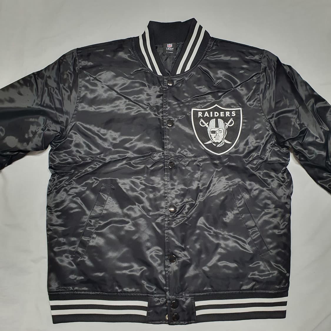 마제스틱 오클랜드 레이더스 새틴 자켓 블랙 NFL 엔에프엘 상품이미지1
