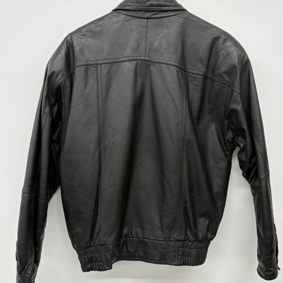 블랙 레더 양가죽 자켓 남/L 상품이미지6