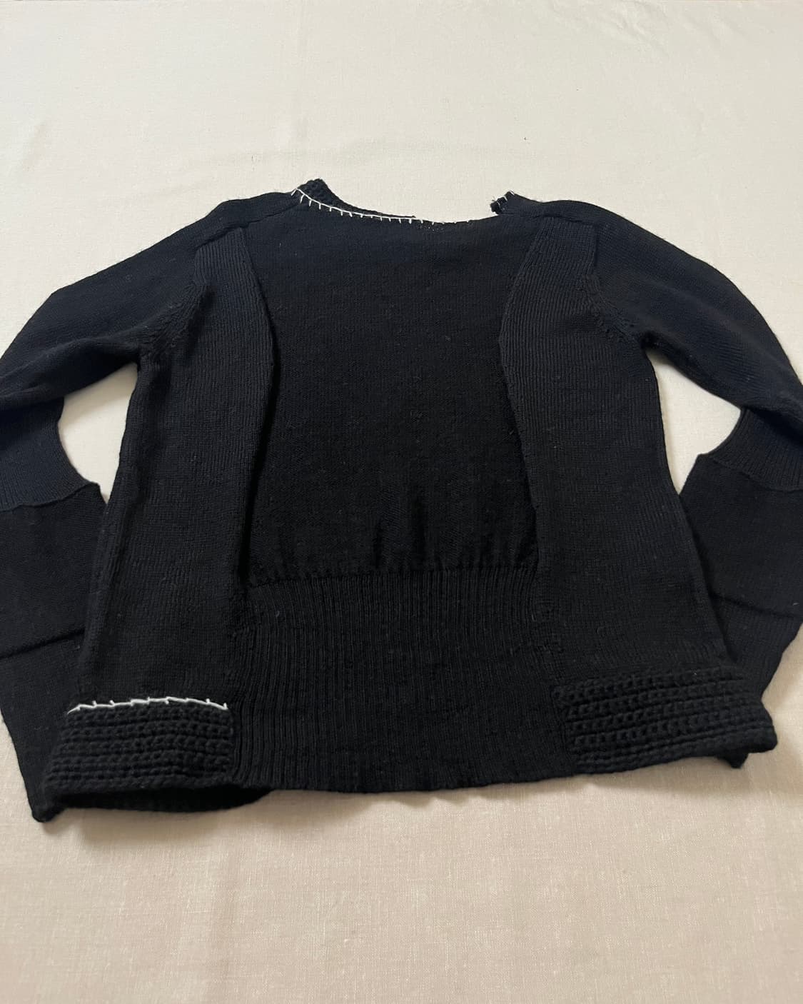 요지야마모토 핸드스티치 비대칭 절개 니트 yohji yamamoto 상품이미지4