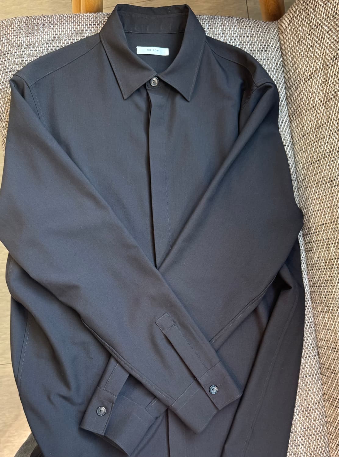 the row zach wool 셔츠 블랙 상품이미지2