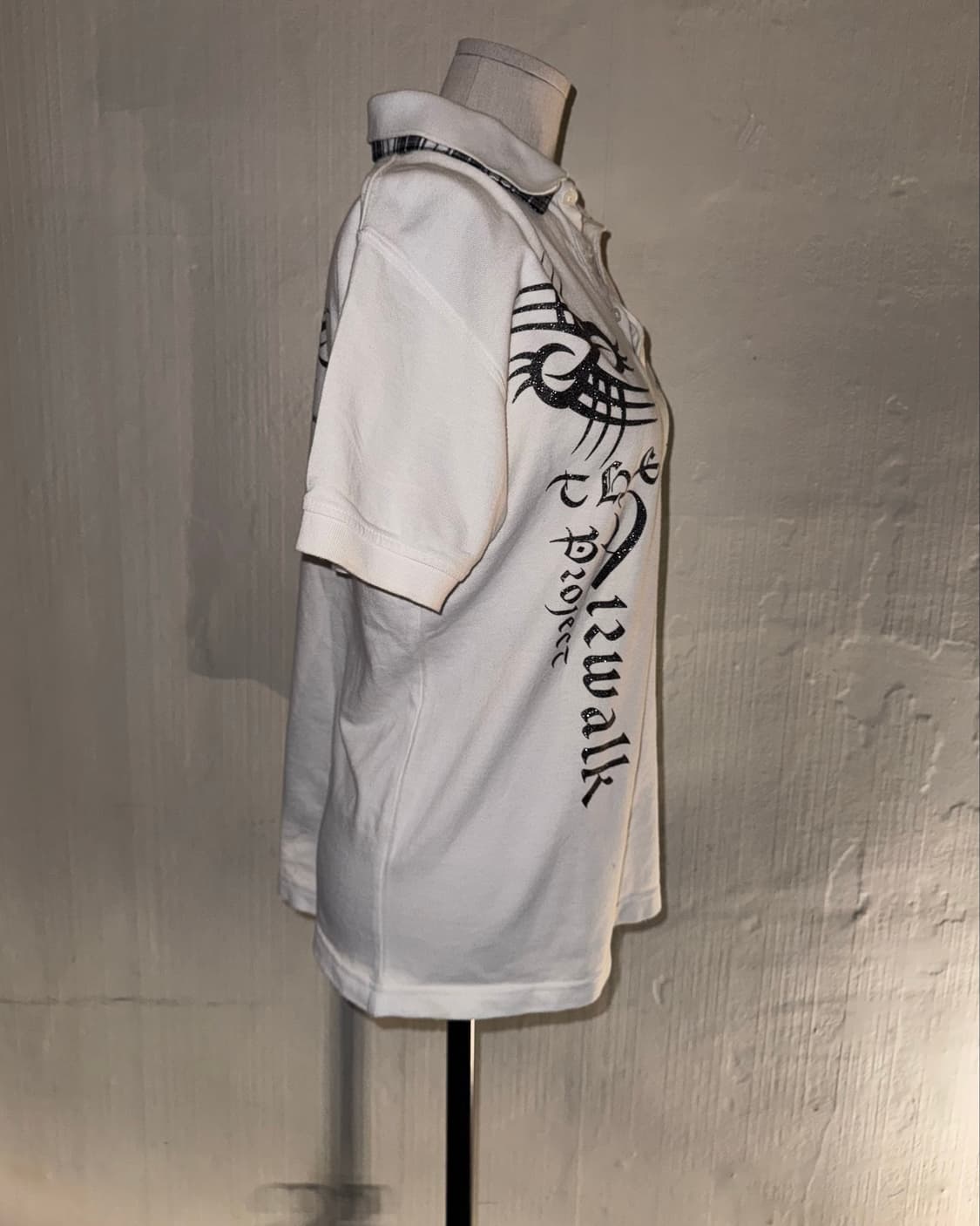 Y2K Tribal Printed Oversized Fit Polo Te 상품이미지2