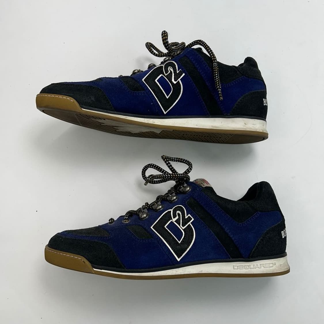 디스퀘어드2 로우탑 스웨이드 스니커즈 블루/브라운 41 상품이미지2