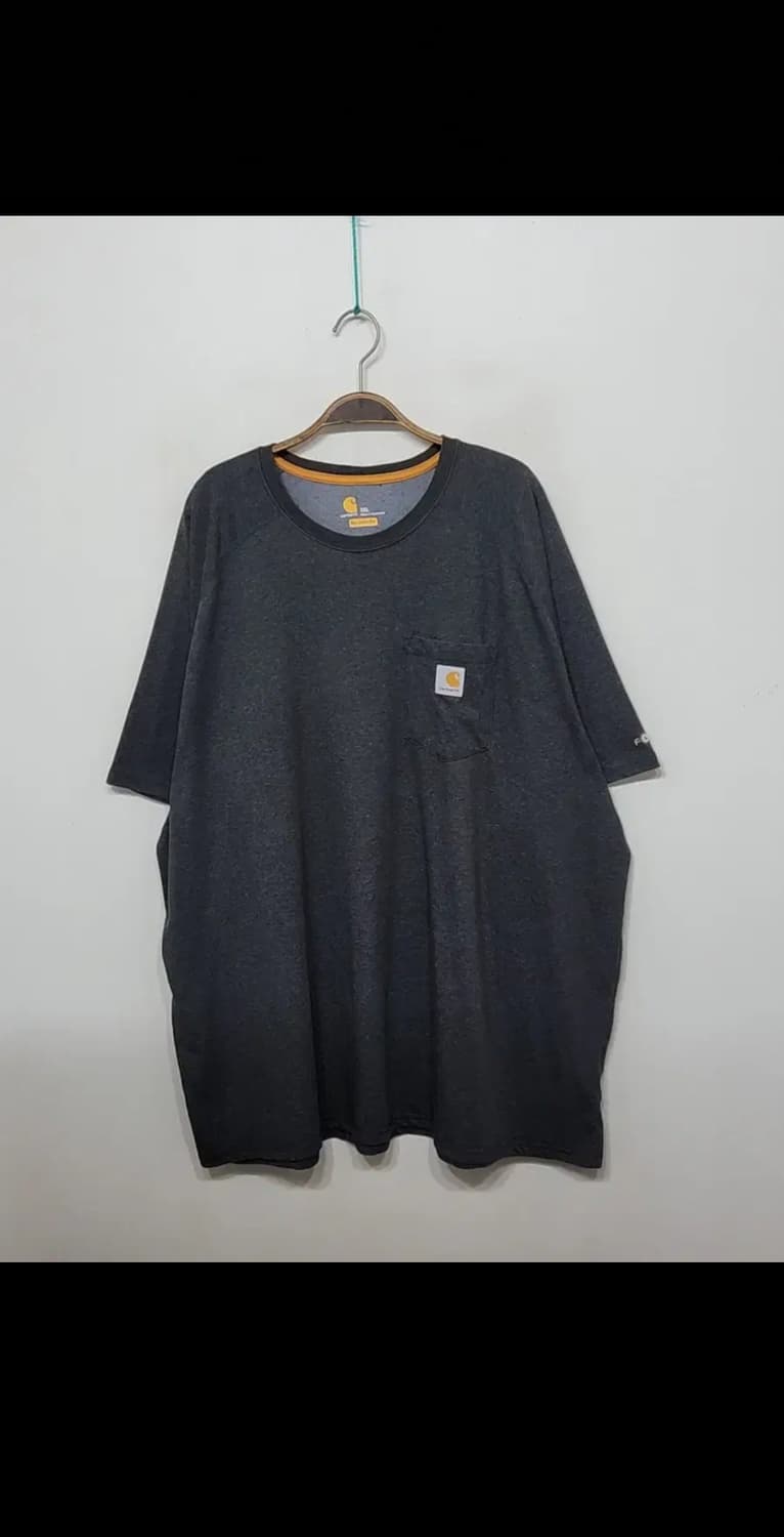 (5XL) 칼하트 포켓 반팔티 차콜 빅사이즈 티셔츠 아메카지  상품이미지1