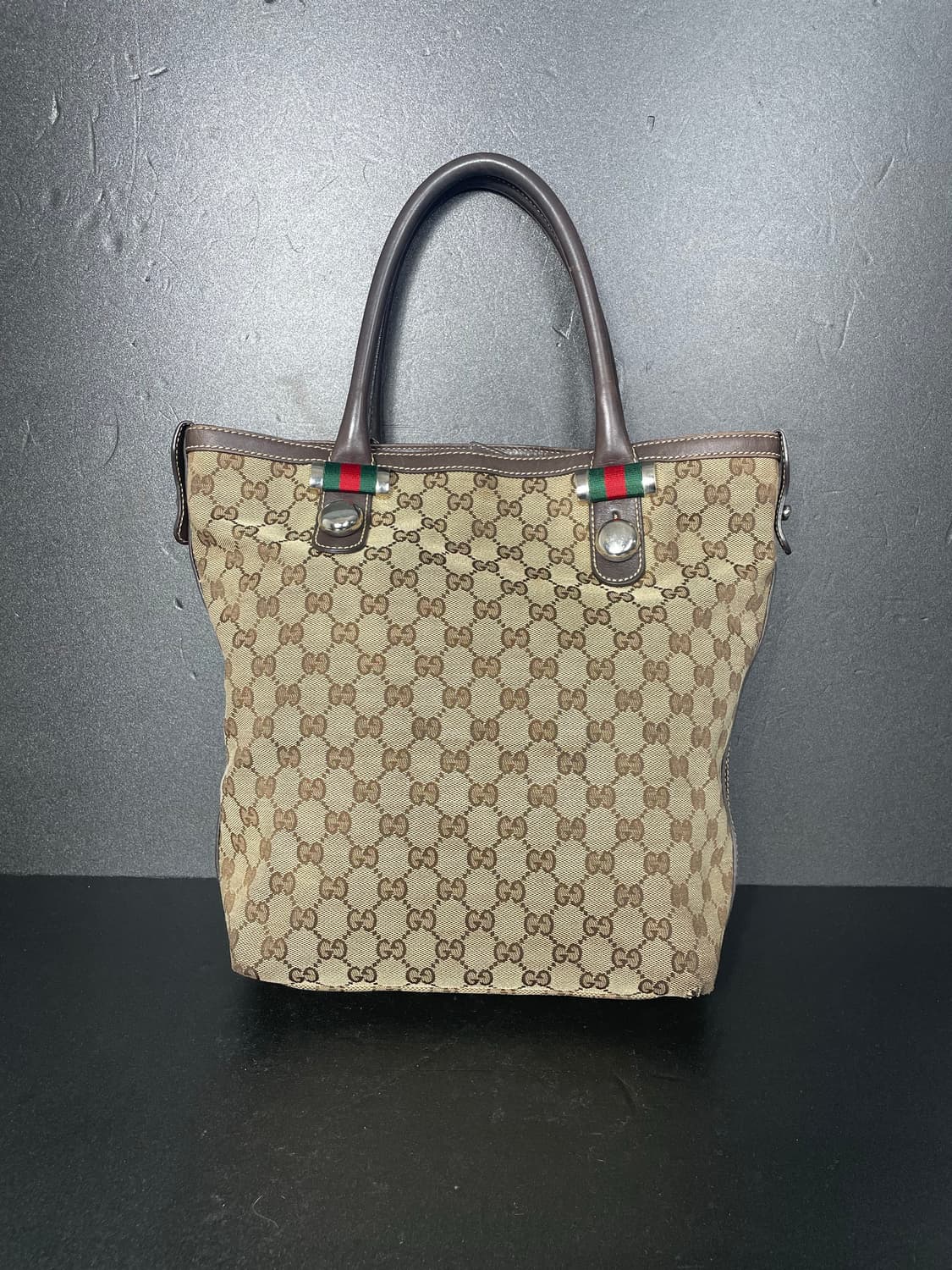 GUCCI 구찌 삼선 자카드 토트백 상품이미지1