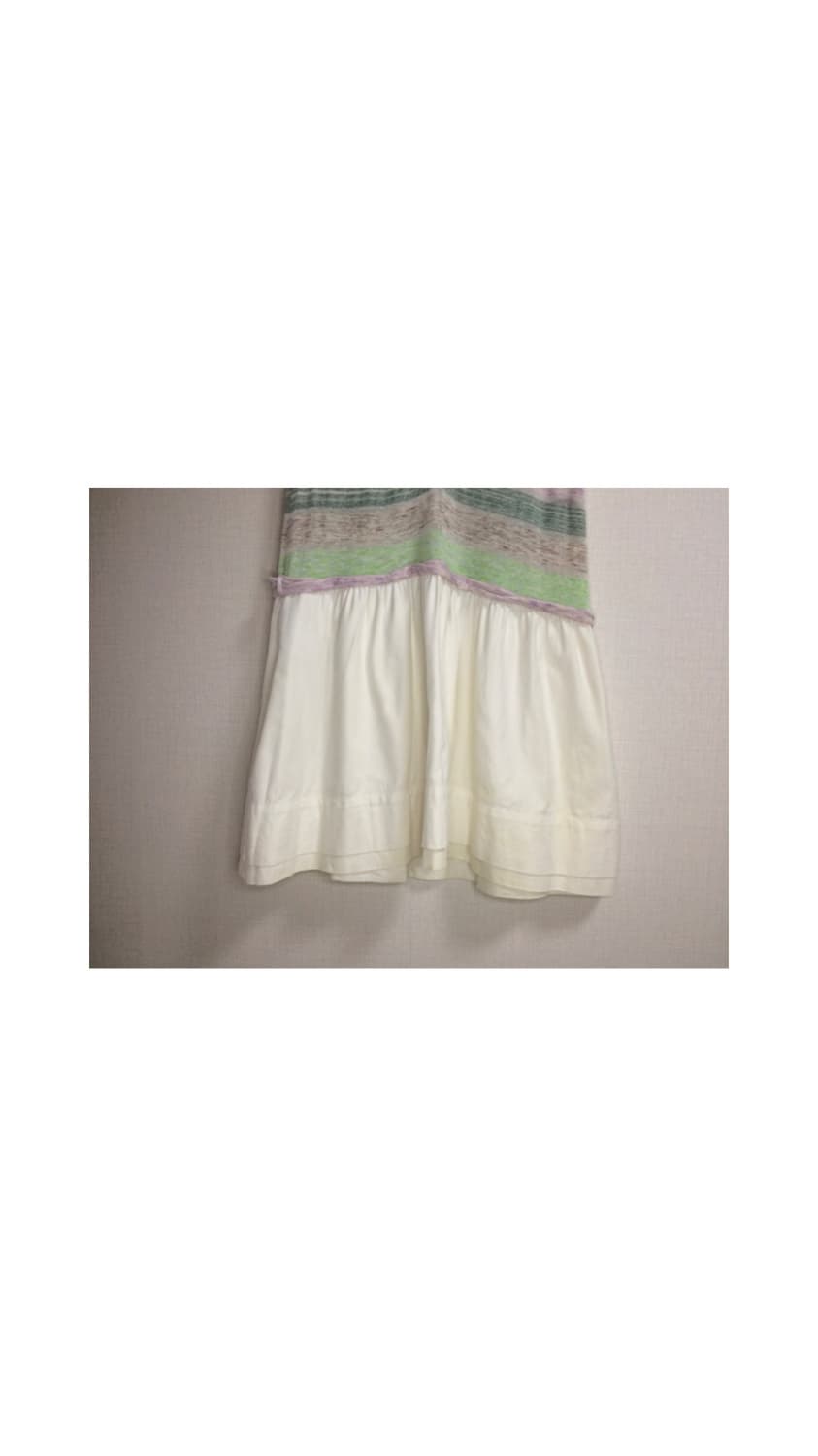마크 바이 마크제이콥스 그린 스트라이프 슬리브리스 원피스 상품이미지3