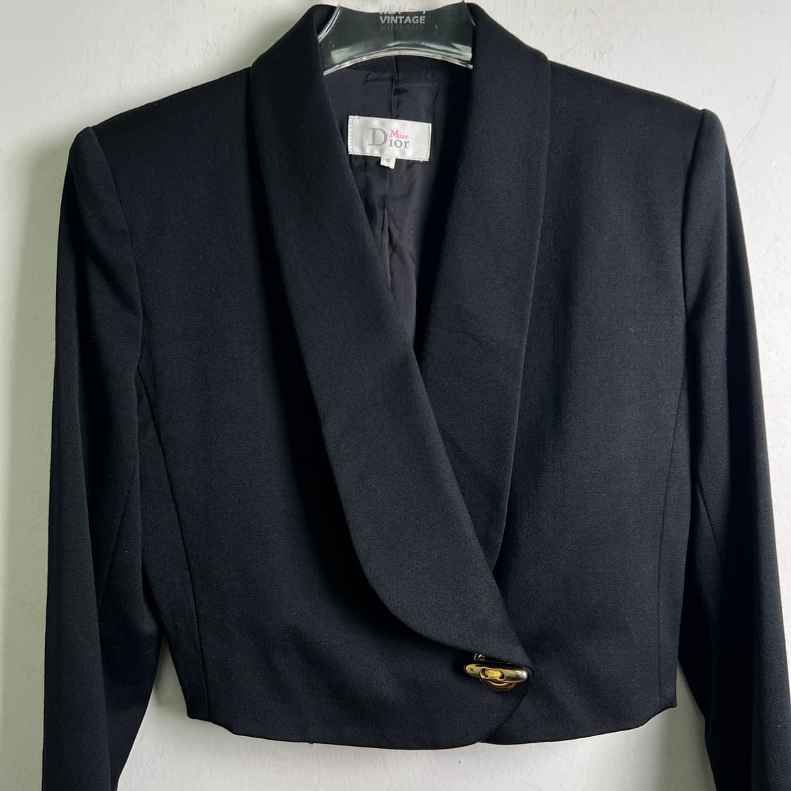 Dior 미스 디올 빈티지 블랙 크롭 블레이저 S 상품이미지4