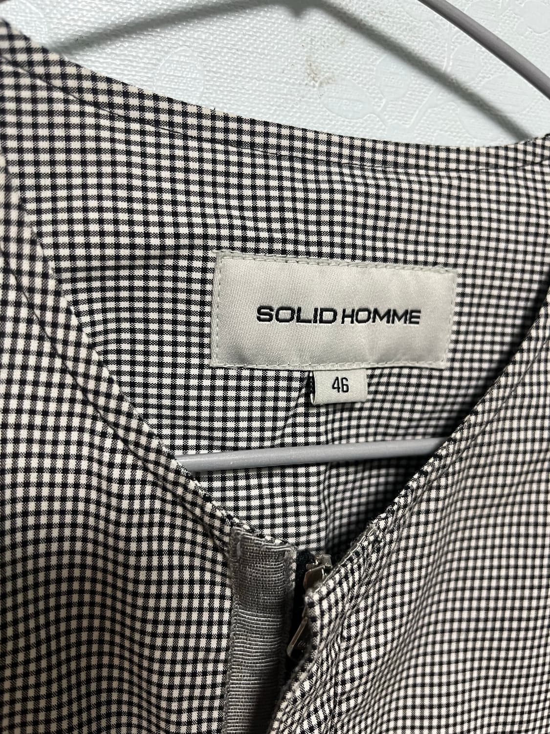 솔리드 옴므(solid homme) 면혼방 미세체크 집업셔츠자켓 상품이미지4