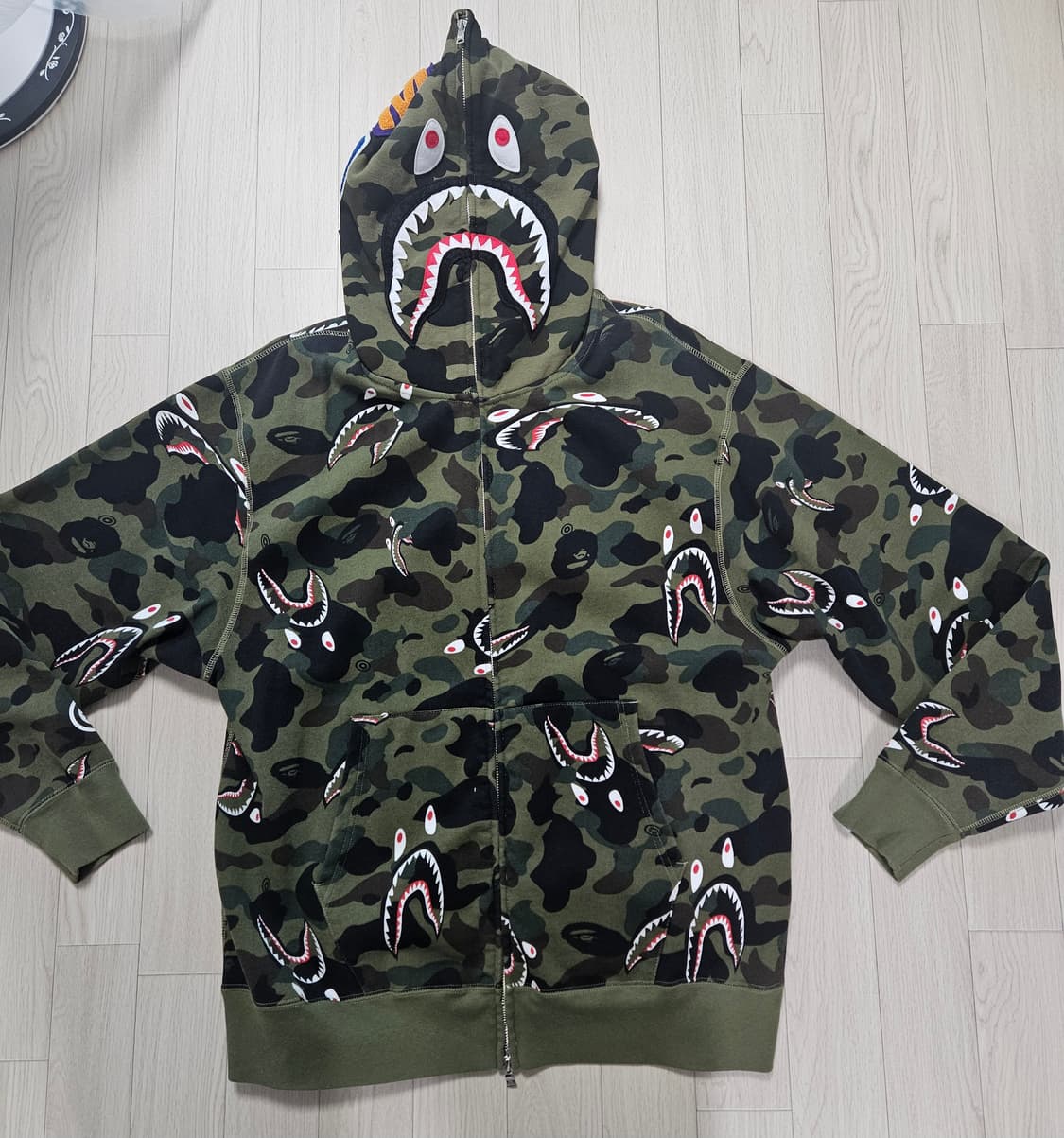 베이프 녹계 후드집업 2xl 상품이미지1