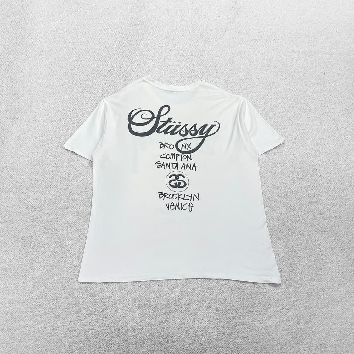스투시 Stussy 월드투어 반팔 티셔츠 화이트 상품이미지2