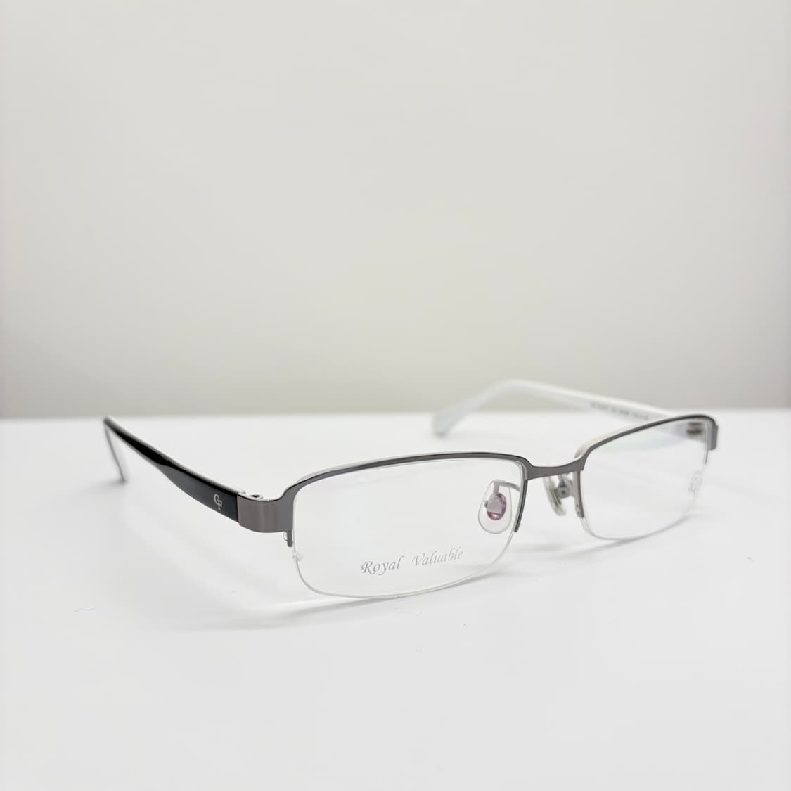 GIORGIO FERRI 실버 스퀘어 반무테 상품이미지2