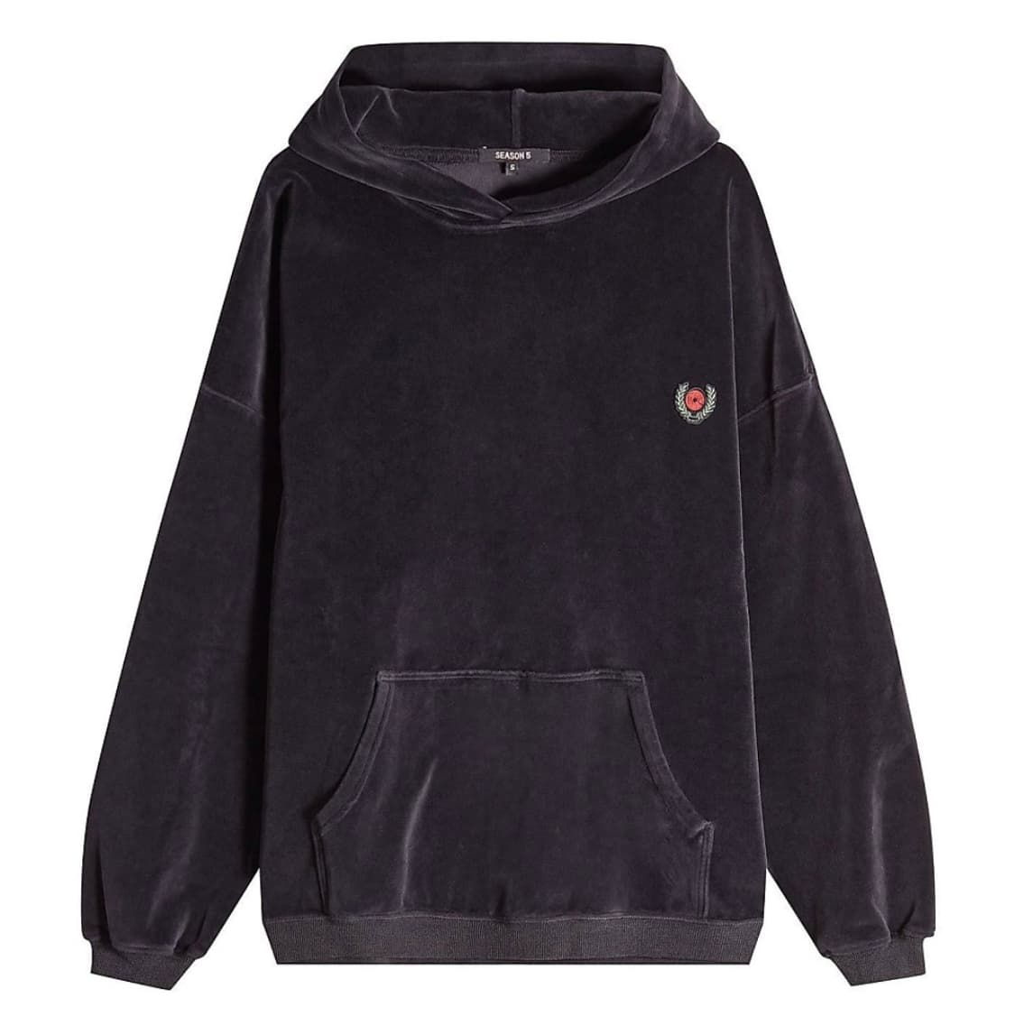 이지 YEEZY 시즌 5 크레스트 로고 벨벳 후드 m 정품 상품이미지6